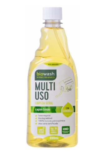 Multiuso Refil Capimlimão Biodegradável Biowash 650ml