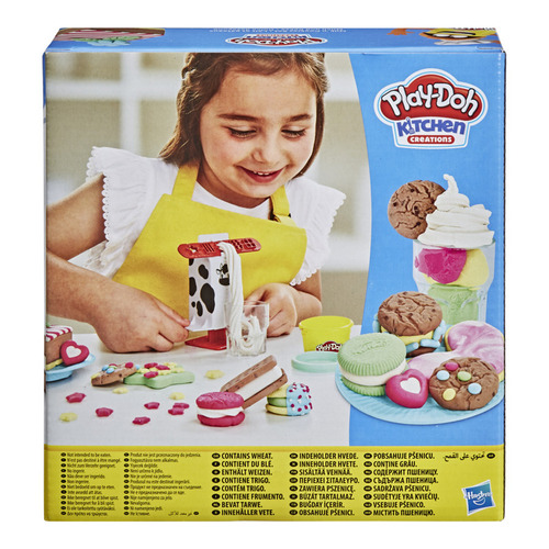 Set de harina Hasbro Play-doh con leche y galletas, varios colores