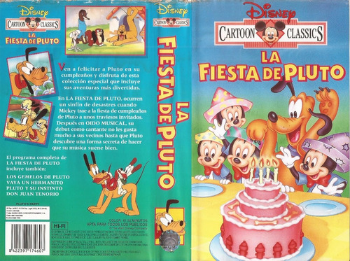 La Fiesta De Pluto Vhs Walt Disney Mickey