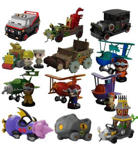 Imagen 7 de 7 de Troncoswagen Autos Locos Troncomovil Figura Pintar Plakit