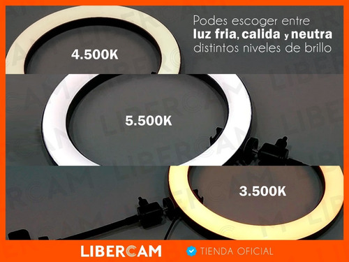 Imagen 6 de 10 de Aro Anillo Selfie Luz Led Trípode 1.88m Ring Light Celular