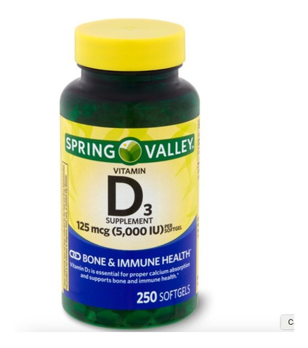 Vitamina D3 Spring Valley - Unidad a $418