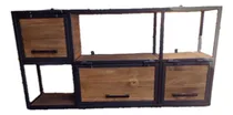 Comprar Alacenas Modernas En Pino Estilo Industrial 120x60x30