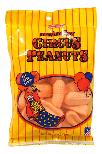 Circus Peanuts Malvaviscos Forma Cacahuate Sin Gluten 170g