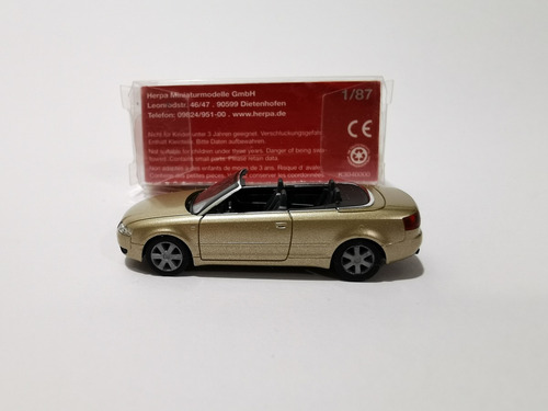 Herpa Audi A4 Cabrio Coleccion Germany A Escala 1/87 Dorado (Usado)