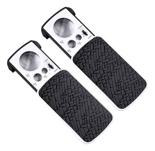 L 2pcs Lupa Joyería Con Led Para Joyeros Relojeros Ingeniero