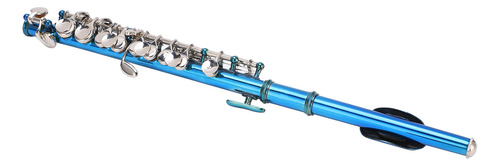 Flauta Piccolo Piccolo De Cuproníquel Azul Con Clave En E (6