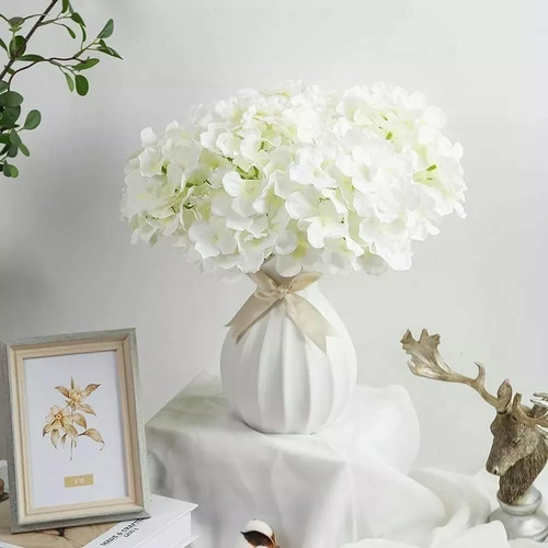 Hortensia Flor De Seda, Hortensia Artificial Con Tallos