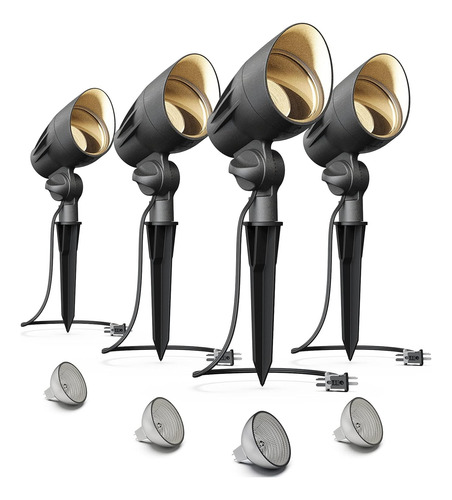 4 Pack Luz Paisaje Bajo Voltaje 50w Halógen...