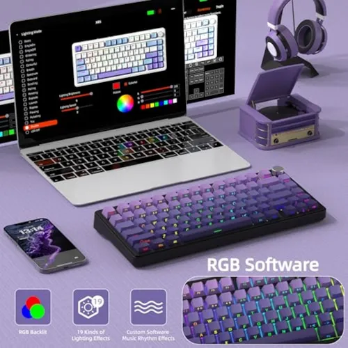 Teclado Mecánico Inalámbrico Para Juegos Attack Shark X85 Rg