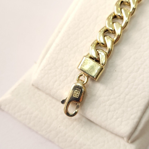 Imagen 2 de 3 de Pulsera Groumette Oro 18kts/750 Hueca 14,3gr 21x0,8cm Brumat