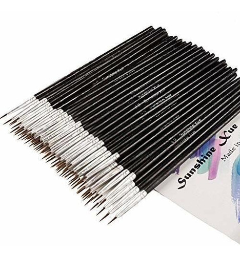 Imagen 1 de 7 de Pinceles Redondos Puntiagudos Para Pintura Acrilica Al Oleo