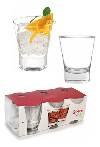 Set 6 Vasos London Rocks 347cc Cristar Pisco Tragos