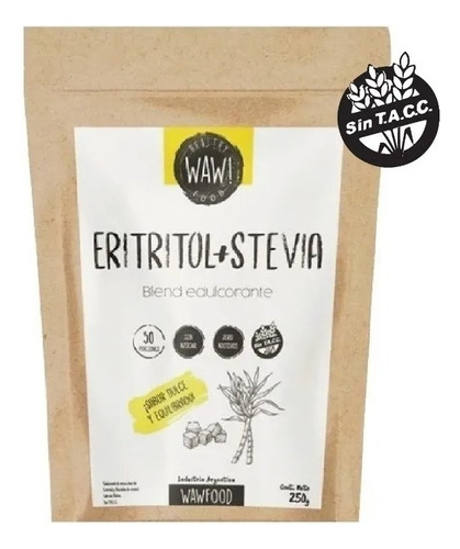 Eritritol + Stevia X 250gr | 0% Glucémico | Sin Tacc