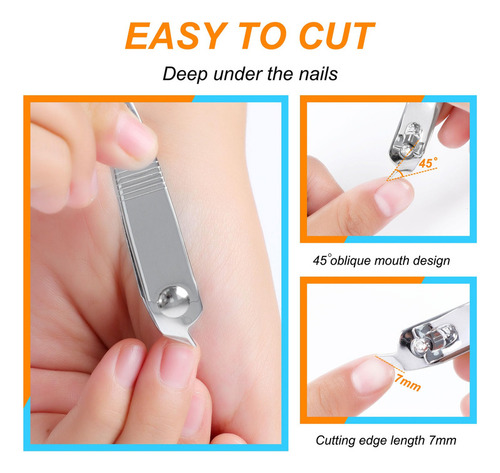 Uxcell Cortaúñas Afiladas, Cortador De Uñas De Acero Inox