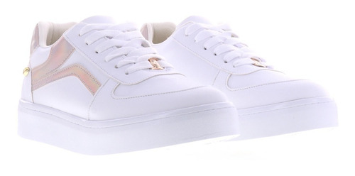 Imagen 3 de 4 de Tenis Sneakers Mujer Clásicos Blancos Erez