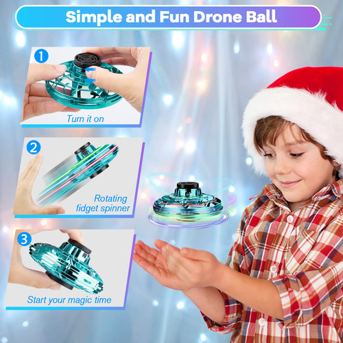 Mini Dron Vantexi Flying Spinner Controlado A Mano Con Luces