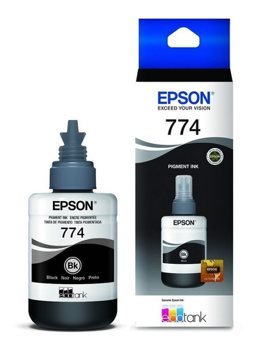 Imagen 1 de 10 de Tinta Epson T774 774 Negro 140ml Botella Original M105 M205