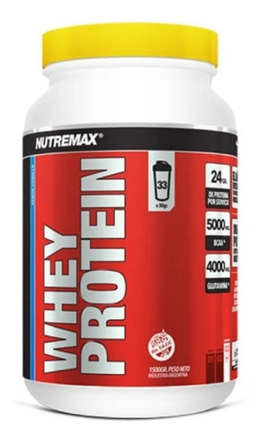 Imagen 1 de 6 de Proteina Nutremax Whey Protein 1kg . Premium
