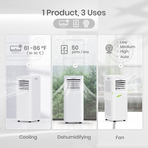 Ar Condicionado Tosot Aovia 8.000 Btu 3 Em 1 Portátil Ac Whi