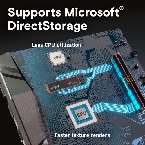 Disco Sdd Interno Para Juegos Crucial, 500 Gb Gen4 Nvme M.2