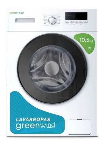 Lavarropas Automático Inverter Greenwind 10.5kg Frontal Color Blanco