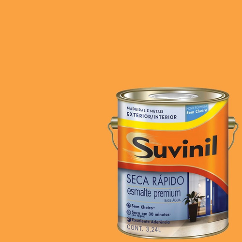 Tinta Esmalte Base Água Brilhante Suvinil Mexerica 3,6lts
