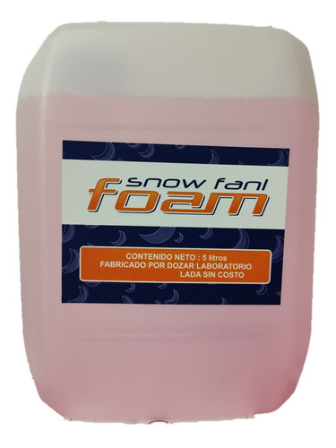 Envase 5 Litros Liquido De Nieve + Espuma Snow Fanl Foam