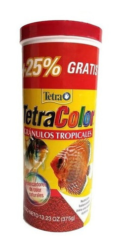 Imagen 2 de 6 de Tetra Tetracolor granulos tropicales x 375gr alimento balanceado para peces acuario, discos y ciclidos. colores Vibrantes con antioxidantes y prebióticos. Agua limpia, proteína pescado y camarón 47.5%