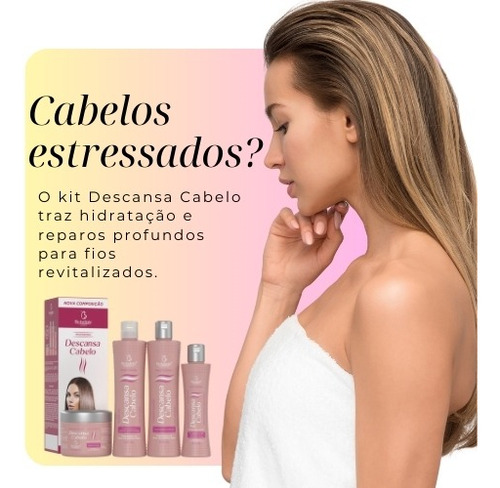 Kit Capilar Liso Com Força + Descansa Cabelo Beleza De Salão