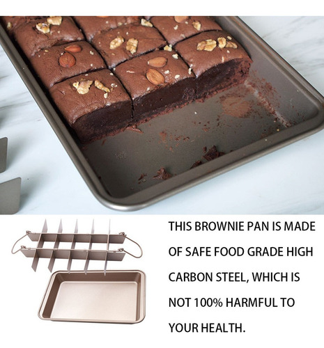 Molde Para Hornear Brownie Cuadrado De Acero Al Carbono De C
