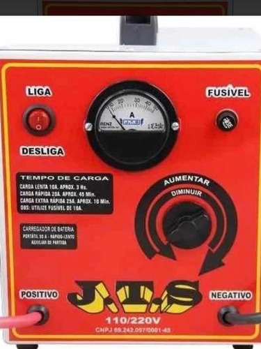 Imagem 1 de 5 de Carregador De Bateria Portátil 50a Com Auxiliar De Partida