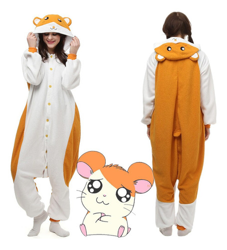 Disfraz De Invierno Con Capucha Hamtaro De Hámster Para Homb