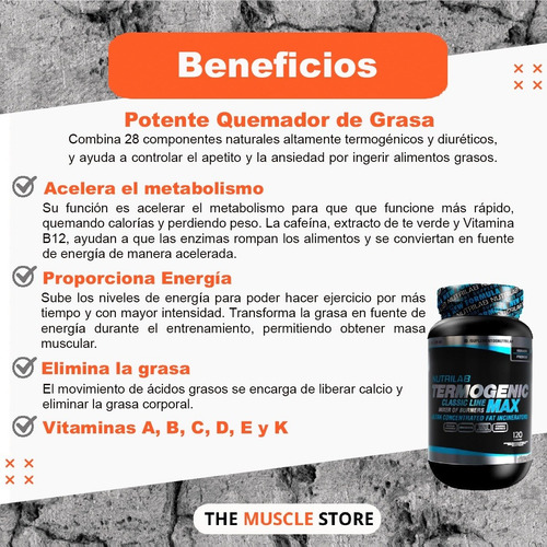2x1 Termogenic Max Nutrilab Quemador De Grasa Termogénico