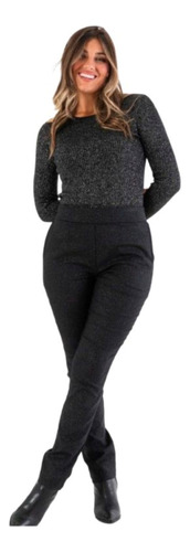 Conjunto De Metalina Glow, Blazer Abierto +babucha T M A 2xl
