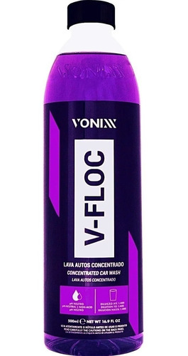 Shampoo Automotivo Neutro Concentrado V-floc 500ml Vonixx