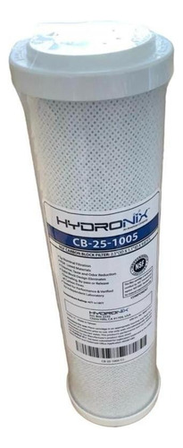 Filtro De Carbón En Bloque 2.5  X 9 7/8  5m Hydronix Nsf
