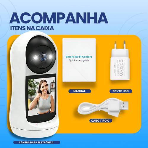 Babá Eletrônica Com Video Chamada App Icsee Wifi Microfone