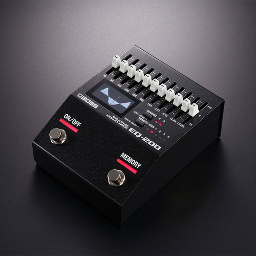 Ecualizador gráfico Pedal Boss Eq 200, color negro