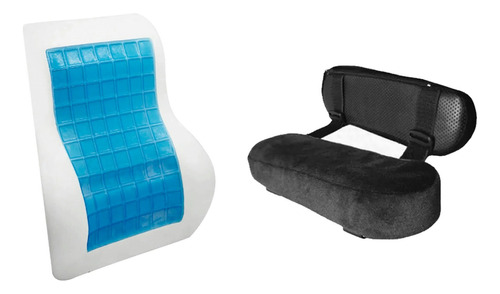 Cojin Respaldar Lumbar Con Gel Tech + Regalo Apoyabrazos