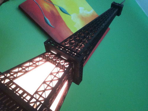 Lampara Velador Con Luz De Noche Torre Eiffel 64cm