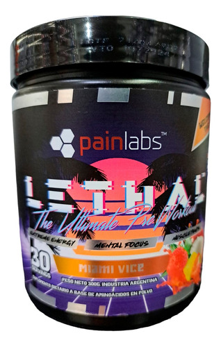 Pre Workout Lethal Painlabs X 300grs Maxima Energía 