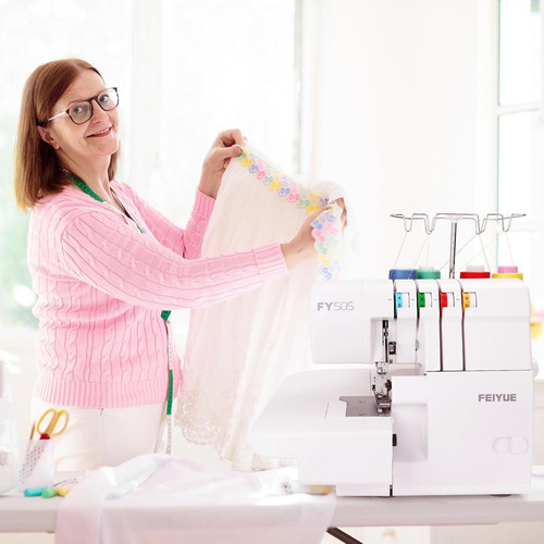 Máquina De Overlock Serger Feiyue Fy505 2/3/4 Hilos Metal