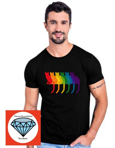 Imagen 1 de 4 de Playera Gato Gay