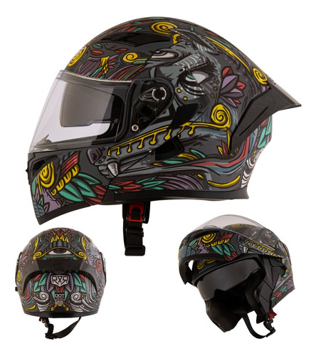 Casco Abatible R7 Racing Unscarred  Doble Mica Dot