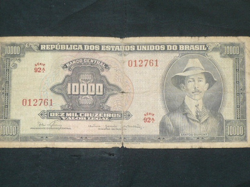 Brasil. 10 Cruzeiros Novos Sobre 10000 Cruzeiros (1967)