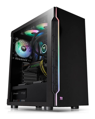 Imagen 1 de 6 de Gabinete Thermaltake H200 Tg Rgb Tempered Glass