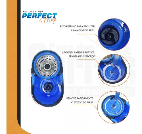 Imagem 8 de 8 de Mop Esfregão Pro Balde Com Centrifuga 380898 Perfect