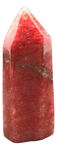Cuarzo Lepidocrocita Roja Obelisco Mineral Exótico 24g 5.2cm