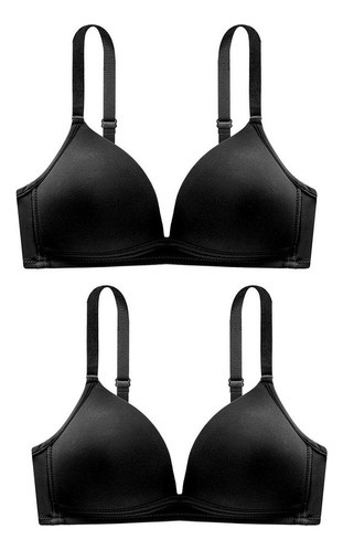 Brasier Sin Aros Push Up Sostenes Básicos Sin Varillas 2piez